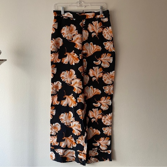 İPEKYOL High Waist floral Woman Trousers size US 10 - Picture 1 of 10